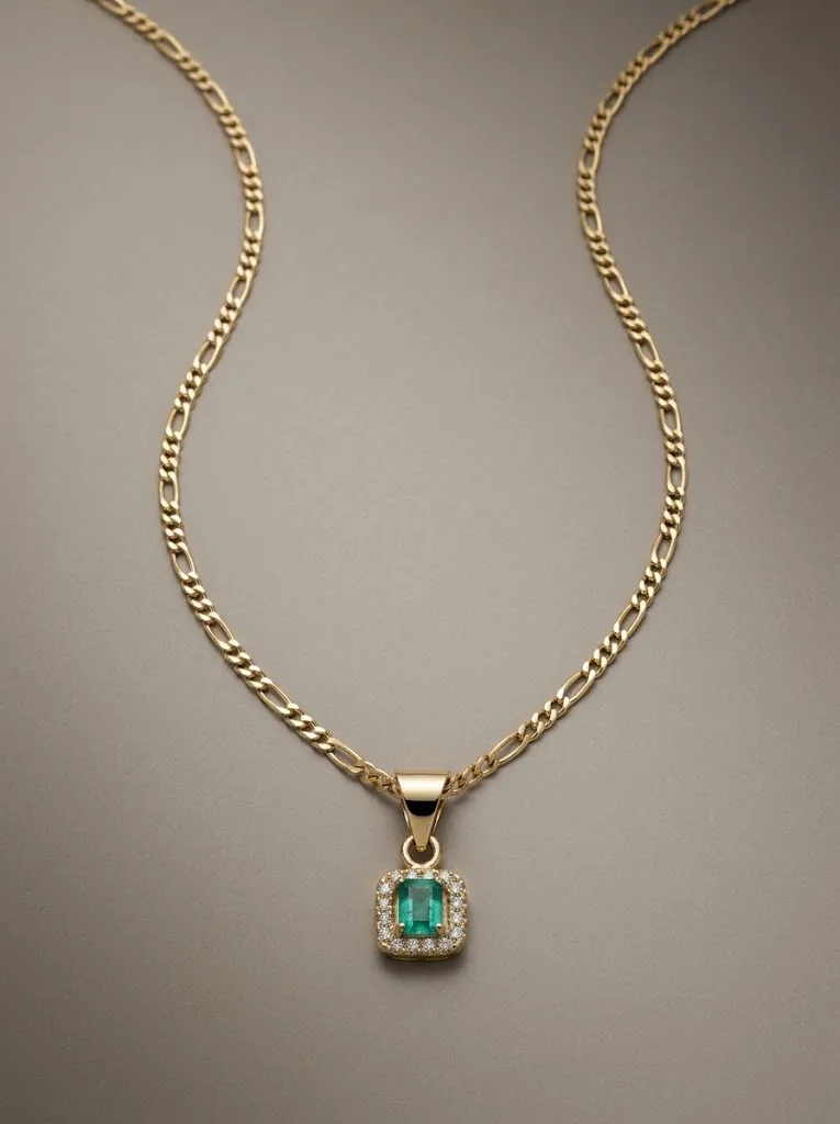 Cadena con Dije de Esmeralda – ST Joyería